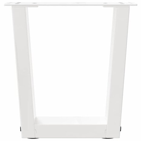 Eettafelpoten 2 st V-vormig 40x(30-31,3) cm staal wit 5