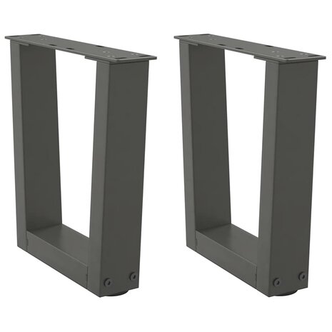 Eettafelpoten 2 st V-vormig 40x(30-31,3) cm staal antraciet 1