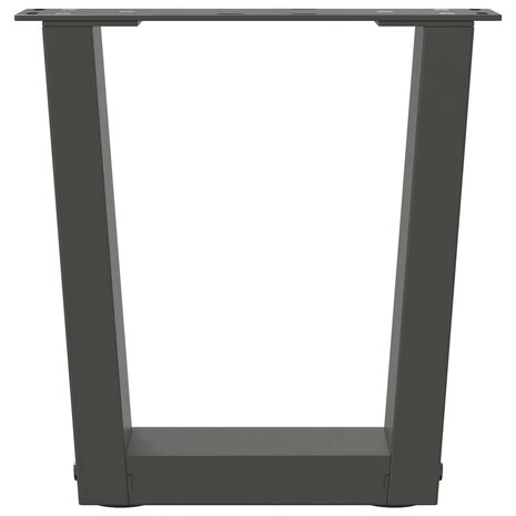 Eettafelpoten 2 st V-vormig 40x(30-31,3) cm staal antraciet 5