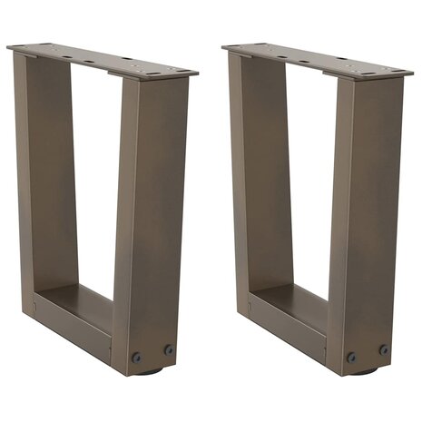 Eettafelpoten 2 st V-vormig 40x(30-31,3) cm staal naturel 1