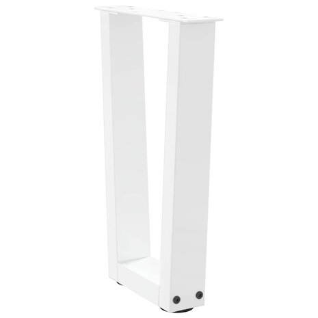 Eettafelpoten 2 st V-vormig 28x(42-43,3) cm staal wit 4