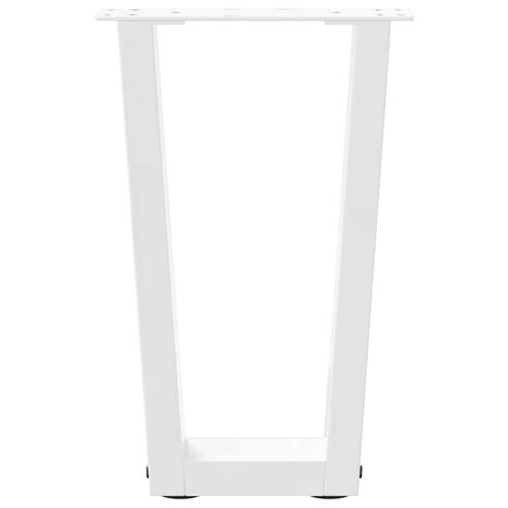 Eettafelpoten 2 st V-vormig 28x(42-43,3) cm staal wit 5