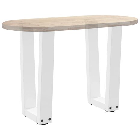 Eettafelpoten 2 st V-vormig 28x(42-43,3) cm staal wit 8