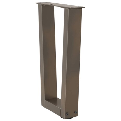 Eettafelpoten 2 st V-vormig 28x(42-43,3) cm staal naturel 4