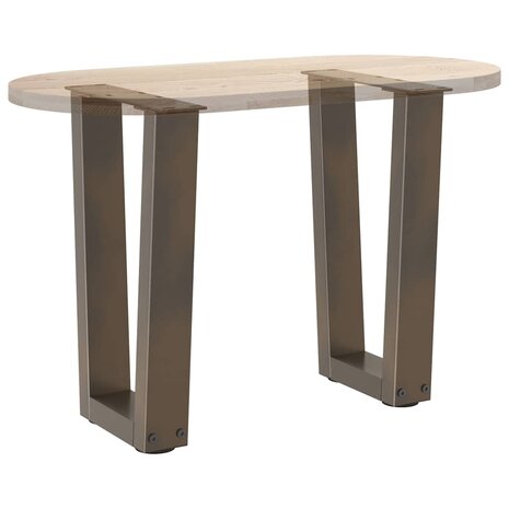 Eettafelpoten 2 st V-vormig 28x(42-43,3) cm staal naturel 8