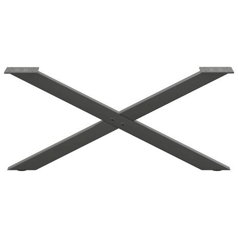 Salontafelpoten 2 st X-vormig 70x(30-31) cm staal antraciet 5