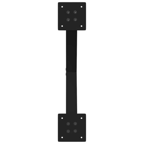 Salontafelpoten 2 st X-vormig 60x(42-43) cm staal zwart 7