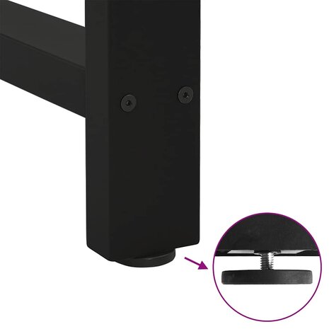 Salontafelpoten 2 st 40x(30-31) cm staal zwart 9