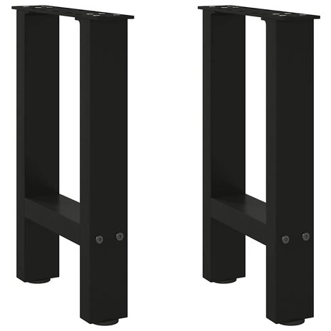 Salontafelpoten 2 st 28x(42-43) cm staal zwart 1