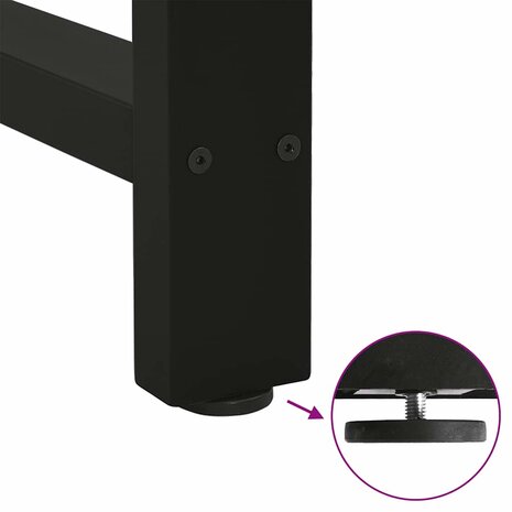 Salontafelpoten 2 st 28x(42-43) cm staal zwart 9