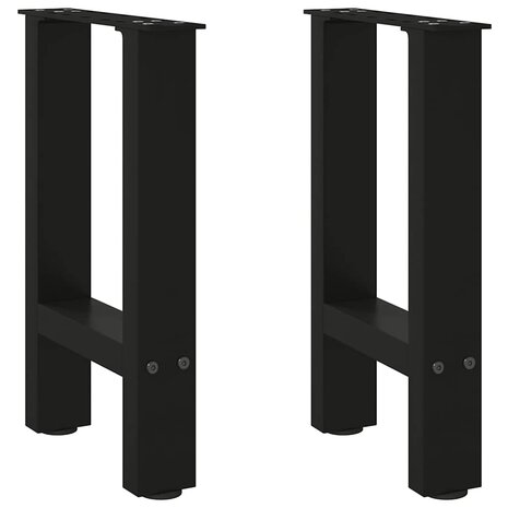 Salontafelpoten 2 st 38x(42-43) cm staal zwart 1