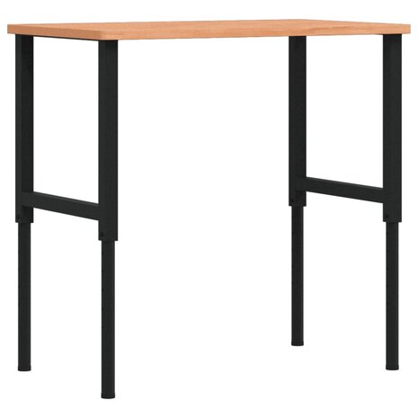 Werkbank rechthoekig 100x60x(71,5-98) cm massief beukenhout 7