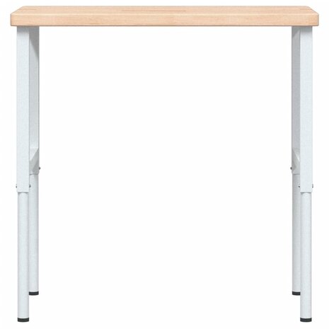 Werkbank rechthoekig 100x60x(73-99,5) cm massief eikenhout 4