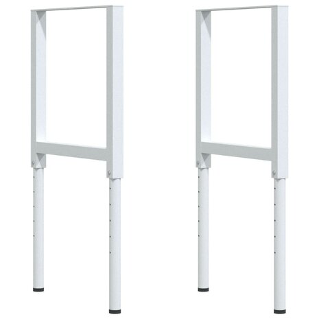 Werkbank rechthoekig 100x60x(73-99,5) cm massief eikenhout 5