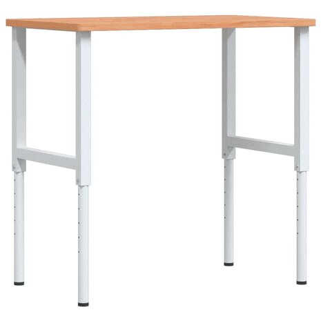 Werkbank rechthoekig 100x60x(71,5-98) cm massief beukenhout 7