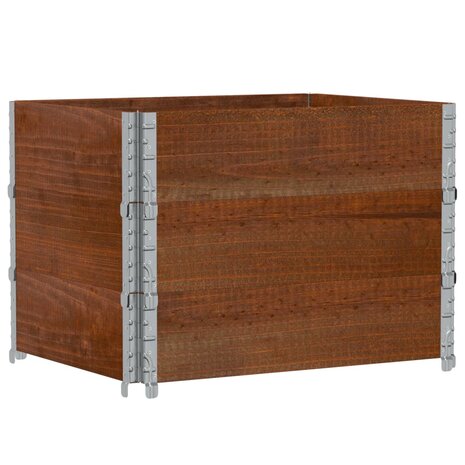 Palletopzetranden 3 st 80x60 cm massief grenenhout bruin 5