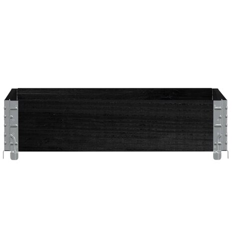Palletopzetrand 80x60 cm massief grenenhout zwart 3