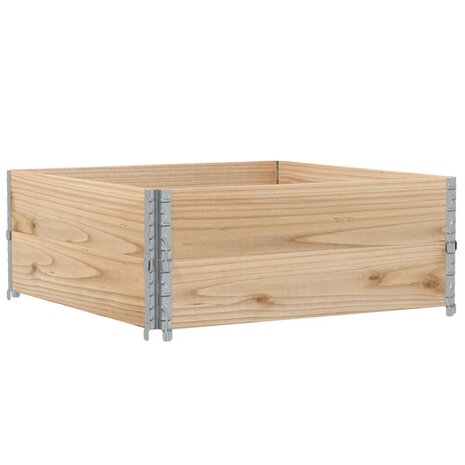 Palletopzetranden 2 st 100x100 cm massief grenenhout 2