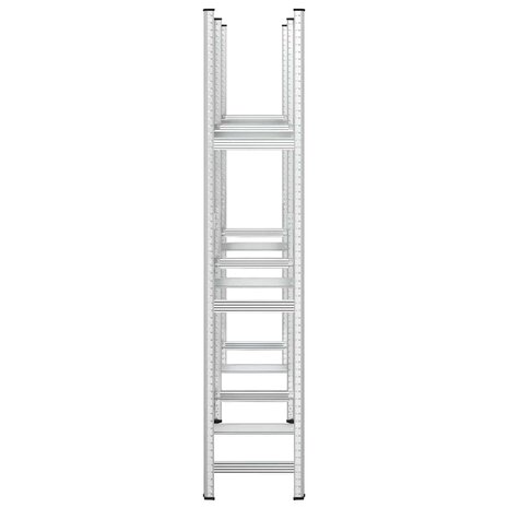 3-laags bandenrekken 2 st 110x40x200 cm staal zilverkleurig 5