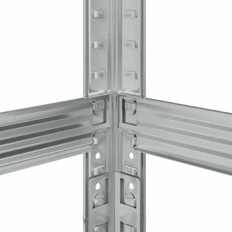 3-laags bandenrekken 2 st 110x40x200 cm staal zilverkleurig 9