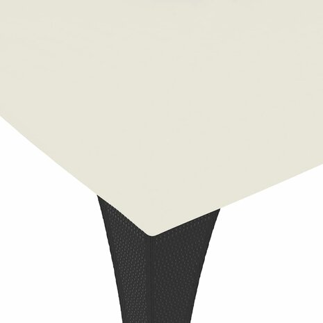 Prieel met dubbel dak 3,98x2,98 m staal crèmekleurig 6