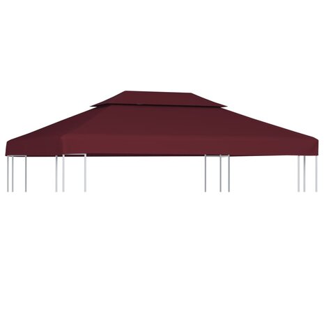 Prieeldak 2-laags 4x3m 310 g/m² bordeaux 1