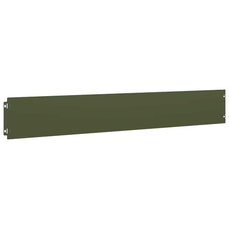 Gazonranden 10 st 15x103 cm koudgewalst staal olijfgroen 4