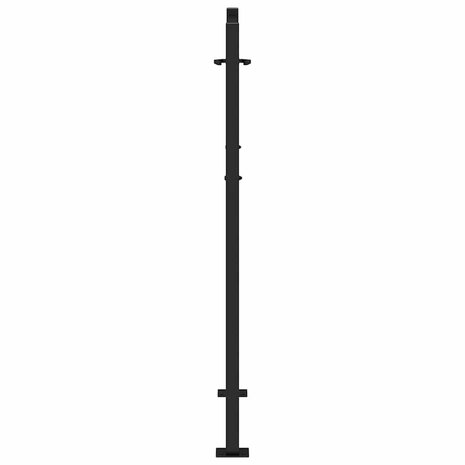 Poort met sporenontwerp 105x130 cm staal zwart 5