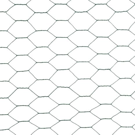Kippengaas 25x1,2 m staal met PVC coating groen 4
