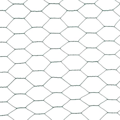 Kippengaas 25x1,2 m staal met PVC coating groen 4