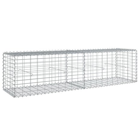 Schanskorf 200x50x50 cm gegalvaniseerd ijzer zilverkleurig 2