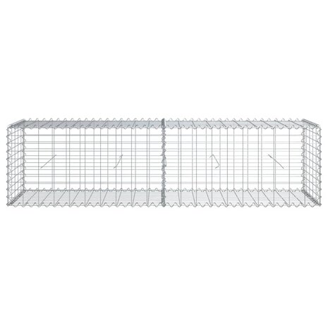 Schanskorf 200x50x50 cm gegalvaniseerd ijzer zilverkleurig 3