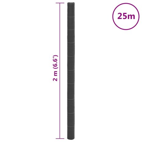 Worteldoek 2x25 m polypropeen zwart 8