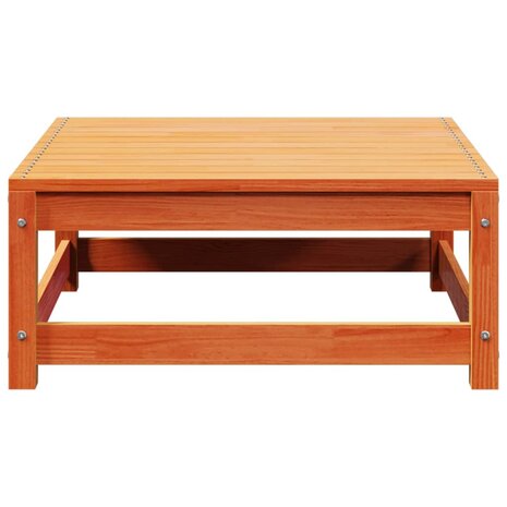 Tuinvoetenbank 70x70x30 cm massief grenenhout wasbruin 4