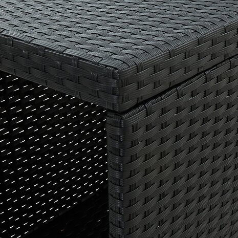 3-delige Tuinbarset met kussens poly rattan zwart 7