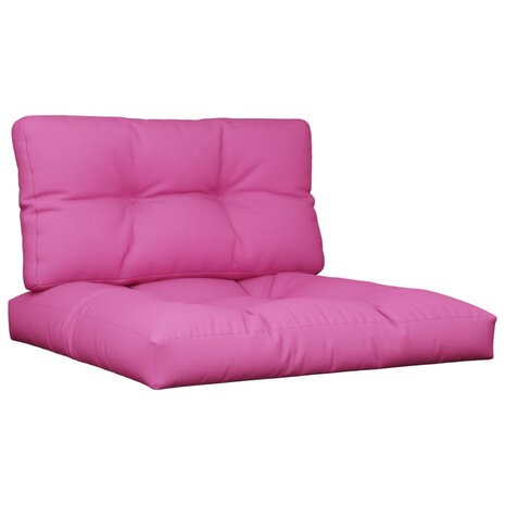 Palletkussens 2 st stof roze 2