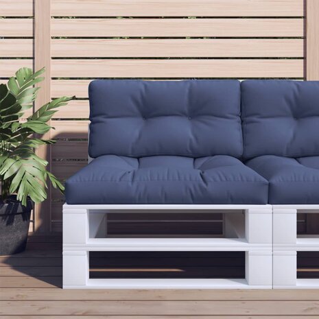Palletkussen 80x40x12 cm stof marineblauw 1