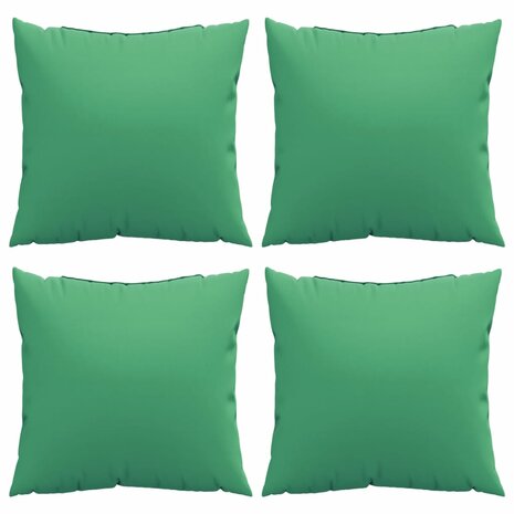 Bankkussens 4 st 40x40 cm stof groen 4