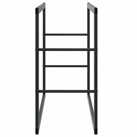 Haardhoutrek 55x30x61 cm staal zwart 5