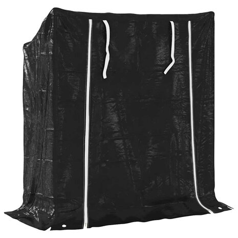 Haardhoutrek met regenhoes 100,5x40,5x110,5 cm staal 5