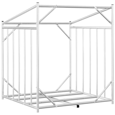 Haardhoutrek met regenhoes 100,5x80,5x110,5 cm staal 6