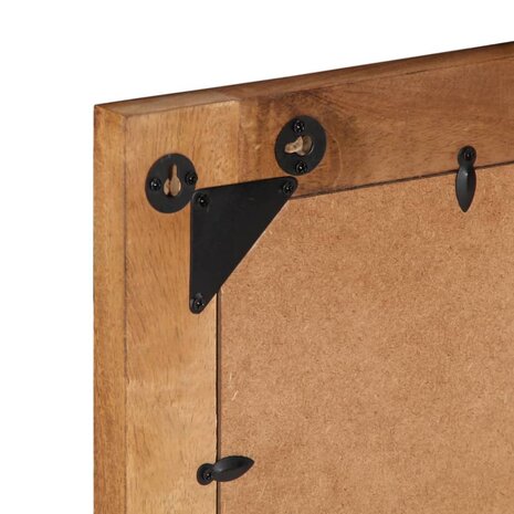Badkamerspiegel 50x70x2,5 cm massief mangohout en glas 8