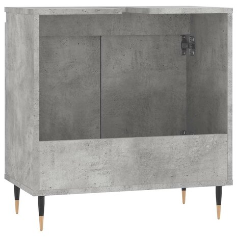 Badkamerkast 58x33x60 cm bewerkt hout betongrijs 7