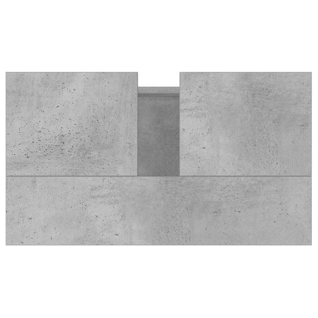Badkamerkast 58x33x60 cm bewerkt hout betongrijs 8