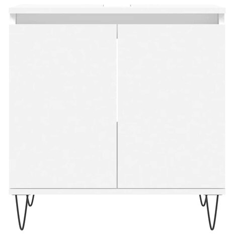 Badkamerkast 58x33x60 cm bewerkt hout wit 4
