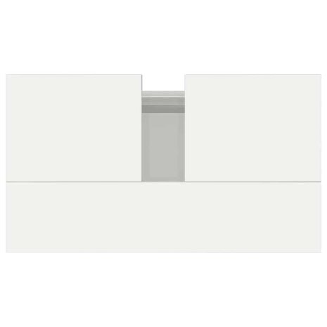 Badkamerkast 58x33x60 cm bewerkt hout hoogglans wit 8