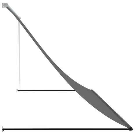 Luifel uittrekbaar 300x150 cm stof en staal antracietkleurig 4
