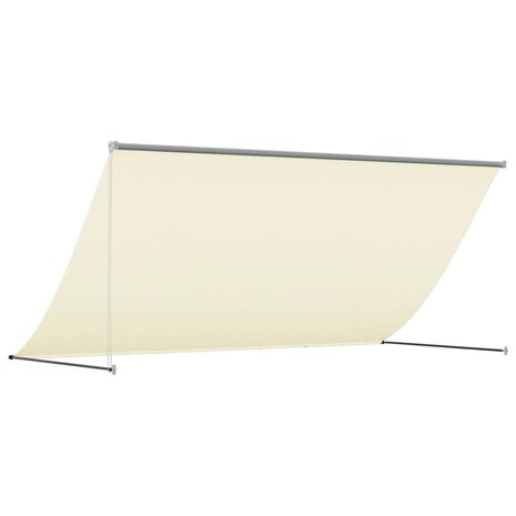 Luifel uittrekbaar 300x150 cm stof en staal crèmekleurig 5