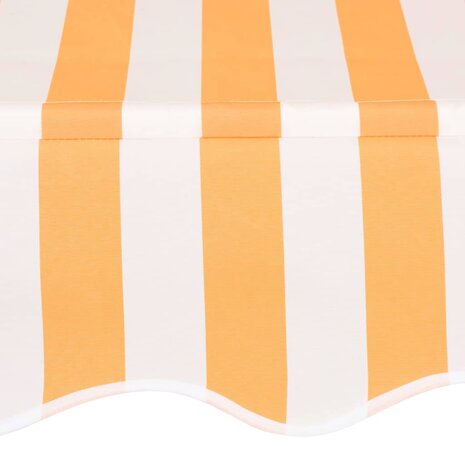 Luifel handmatig uittrekbaar 150 cm oranje en witte strepen 4