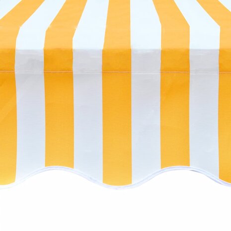 Luifeldoek 3x2,5 m canvas zonnebloemgeel en wit 4